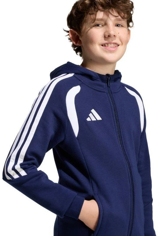 adidas Tiro 26 League sportinis džemperis su užtrauktuku vaikams, tamsiai mėlynas KF3322