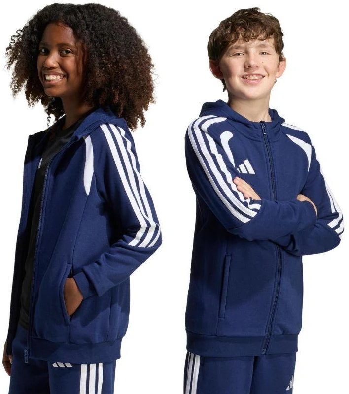 adidas Tiro 26 League sportinis džemperis su užtrauktuku vaikams, tamsiai mėlynas KF3322