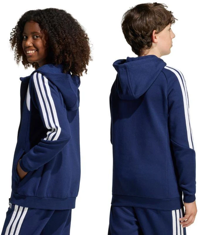 adidas Tiro 26 League sportinis džemperis su užtrauktuku vaikams, tamsiai mėlynas KF3322