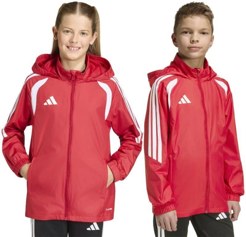 adidas Tiro 26 League vaikiška raudona striukė nuo vėjo JY9724