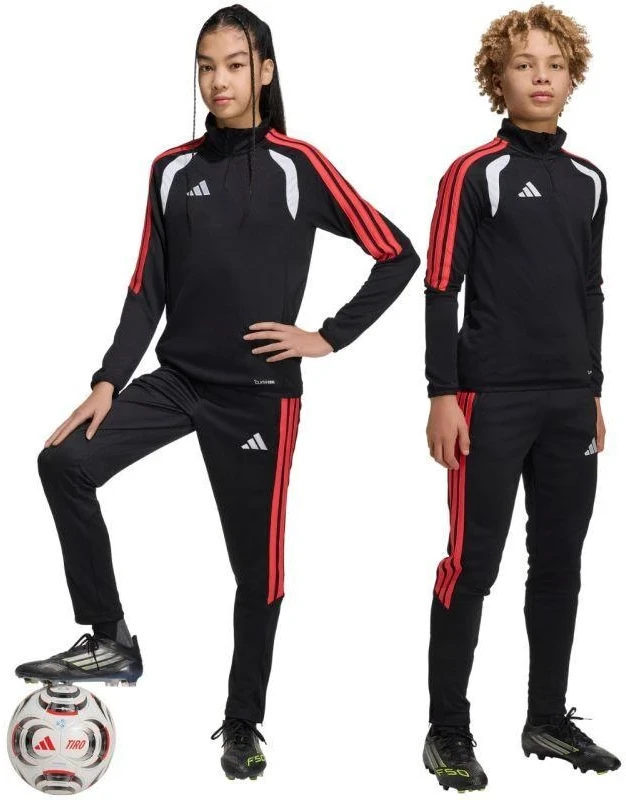 adidas Tiro 26 League vaikiškos kelnės juodos ir raudonos JY9677