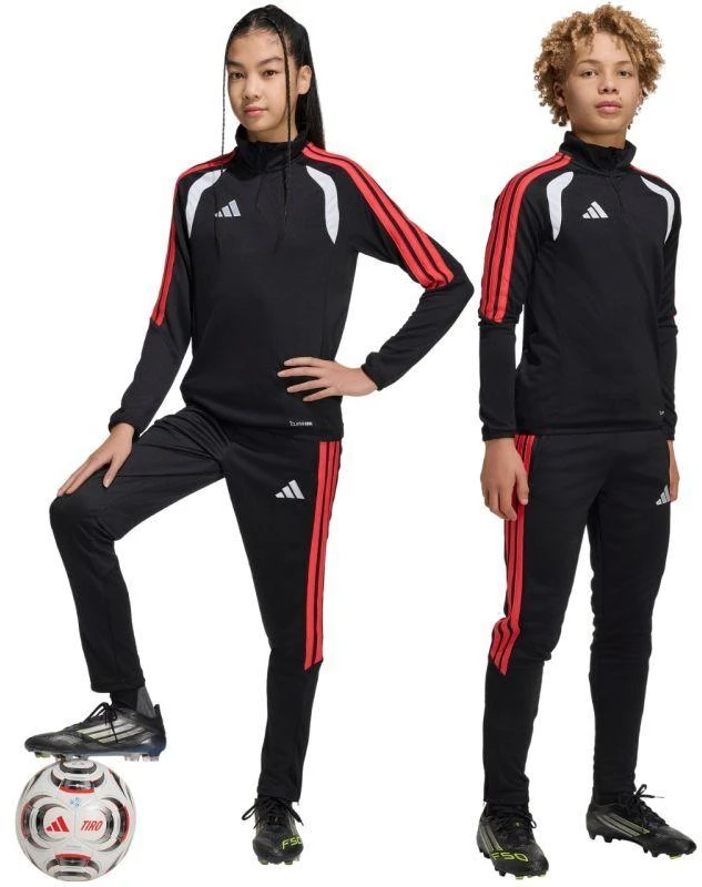 adidas Tiro 26 League vaikiškos kelnės juodos ir raudonos JY9677