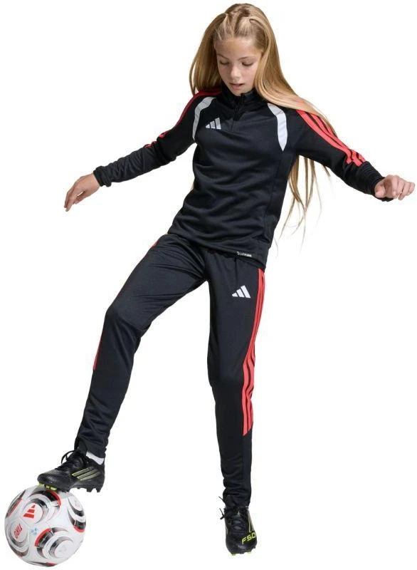 adidas Tiro 26 Lyga Slim vaikiškos kelnės juodos ir raudonos JY7115