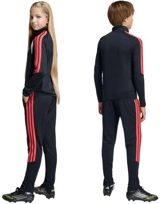 adidas Tiro 26 Lyga Slim vaikiškos kelnės juodos ir raudonos JY7115