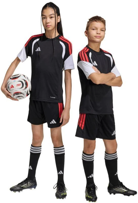adidas Tiro 26 Lyga vaikiški šortai, juodi ir raudoni, KA8814
