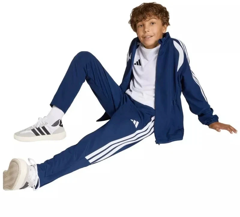 adidas Tiro 26 Lygos pristatymo tamsiai mėlynos vaikiškos kelnės JZ9052