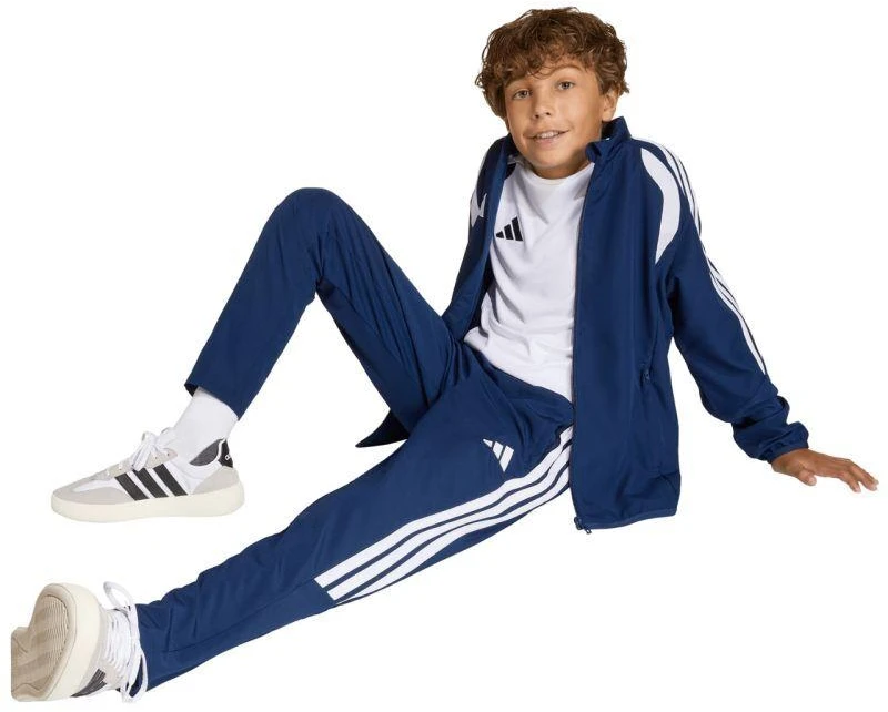 adidas Tiro 26 Lygos pristatymo tamsiai mėlynos vaikiškos kelnės JZ9052