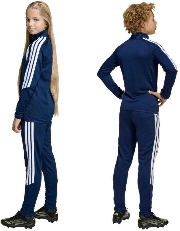 adidas Tiro 26 Lygos treniruočių siauro kirpimo tamsiai mėlynos vaikiškos kelnės JY7118