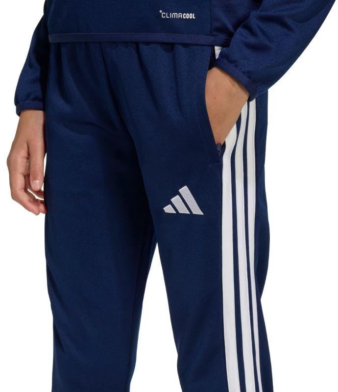 adidas Tiro 26 Lygos treniruočių siauro kirpimo tamsiai mėlynos vaikiškos kelnės JY7118