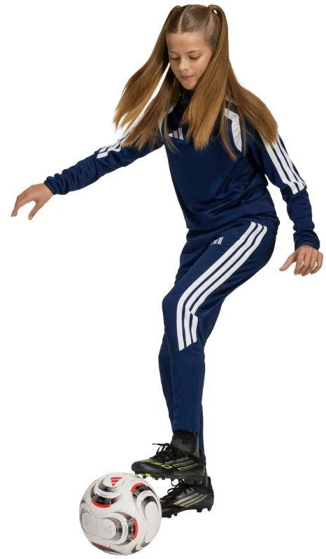 adidas Tiro 26 Lygos treniruočių siauro kirpimo tamsiai mėlynos vaikiškos kelnės JY7118