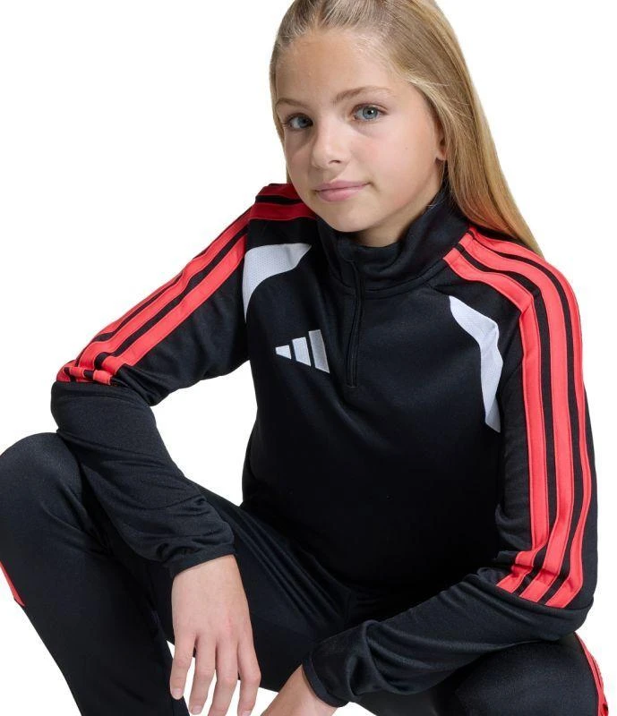 adidas Tiro 26 lygos treniruočių viršus vaikams, juodos, baltos ir raudonos spalvos, JY7159