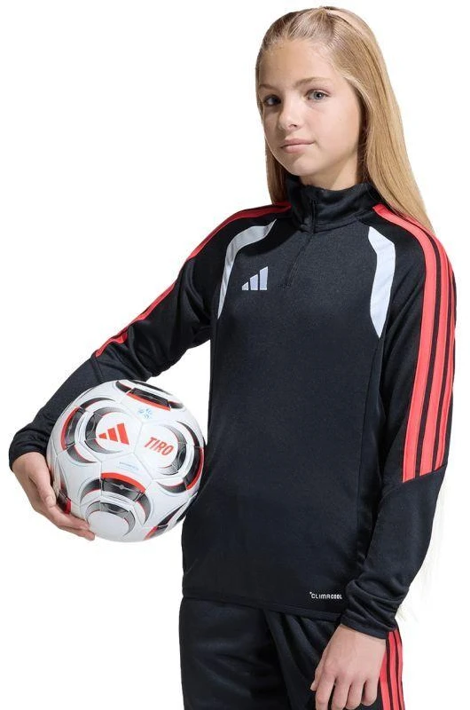 adidas Tiro 26 lygos treniruočių viršus vaikams, juodos, baltos ir raudonos spalvos, JY7159