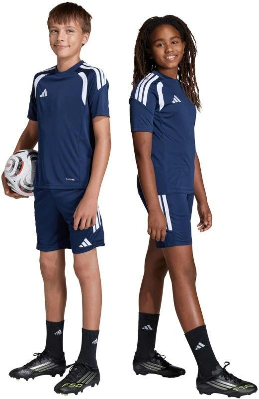 adidas Tiro 26 Treniruočių tamsiai mėlynos vaikiški šortai JY7150