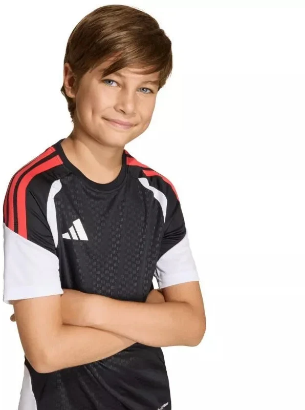 adidas Tiro 26 Varžybų treniruočių marškinėliai vaikams Juodi KA7607