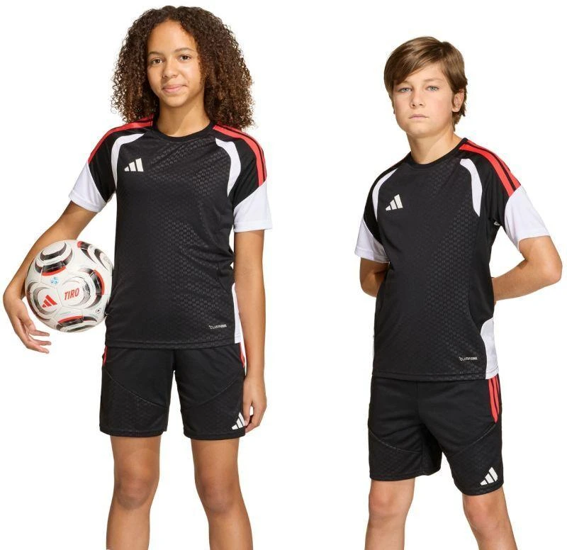 adidas Tiro 26 Varžybų treniruočių marškinėliai vaikams Juodi KA7607