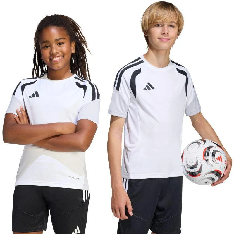 adidas Tiro 26 Varžybų treniruočių marškinėliai vaikams, balti ir juodi, KA7603