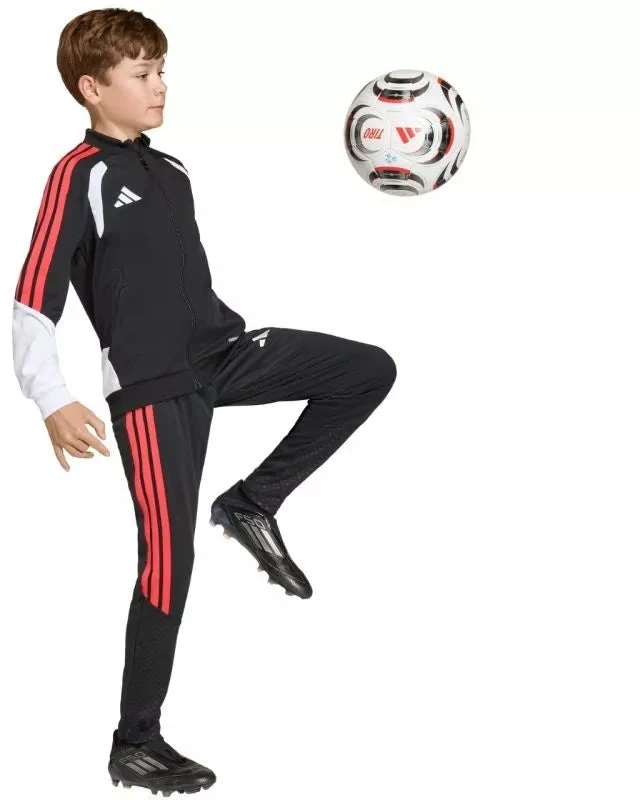 adidas Tiro 26 varžybų treniruočių vaikiškos kelnės juodos ir raudonos KA5136