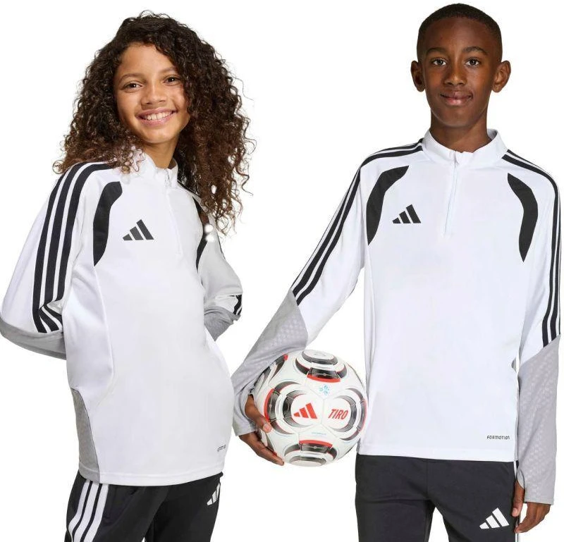 adidas Tiro 26 Varžybų treniruočių viršutinė dalis vaikams, balta ir pilka KA7577
