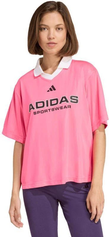 Adidas Tiro Q4 moteriški marškinėliai rožiniai JN2747
