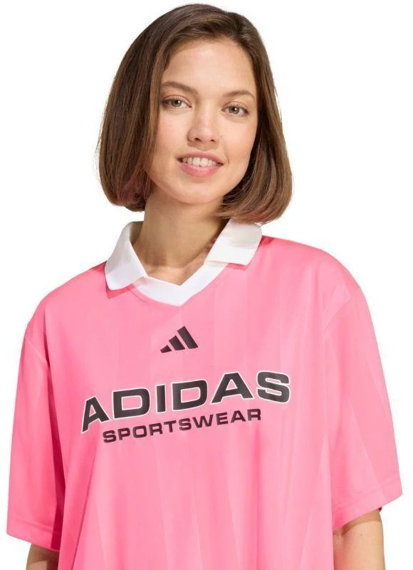 Adidas Tiro Q4 moteriški marškinėliai rožiniai JN2747