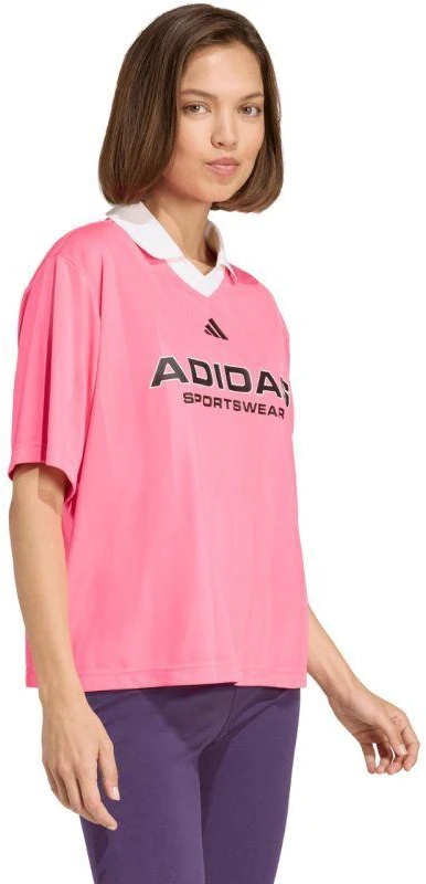 Adidas Tiro Q4 moteriški marškinėliai rožiniai JN2747