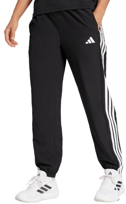 adidas Train Essentials 3 juostelių austinės kelnės moterims, juodos JI8313