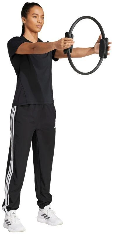 adidas Train Essentials 3 juostelių austinės kelnės moterims, juodos JI8313