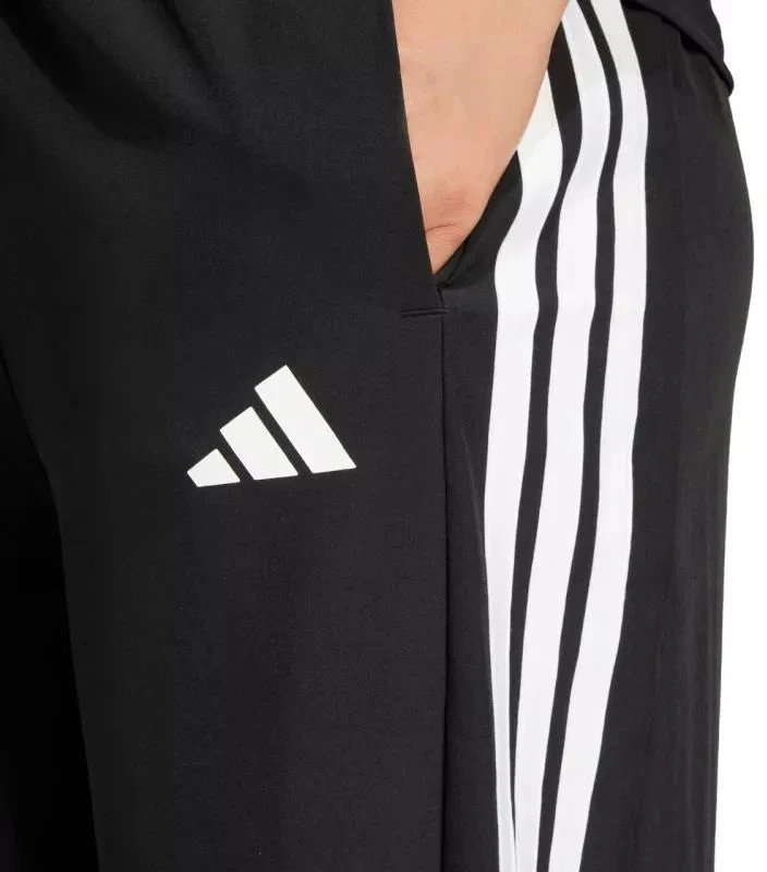 adidas Train Essentials 3 juostelių austinės kelnės moterims, juodos JI8313