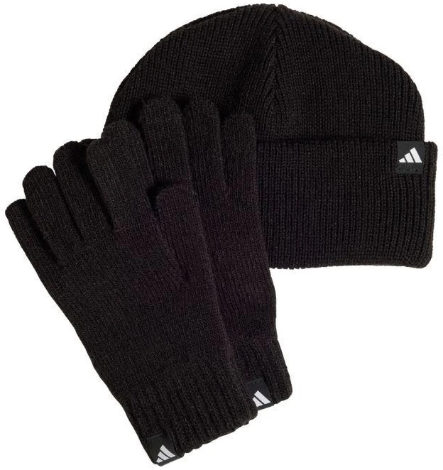 Adidas vaikiškas kepurės ir pirštinių komplektas, juodas JP2783
