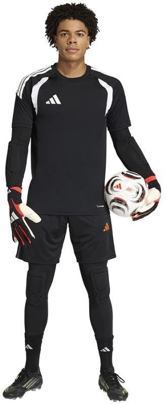 adidas Vyriški sutvirtinti vartininko pagrindinio sluoksnio marškinėliai Juodi KA1677