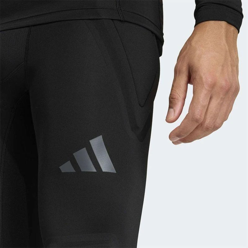 adidas Vyriškos paminkštintos ilgos termo kelnės vartininkams, juodos JZ9224