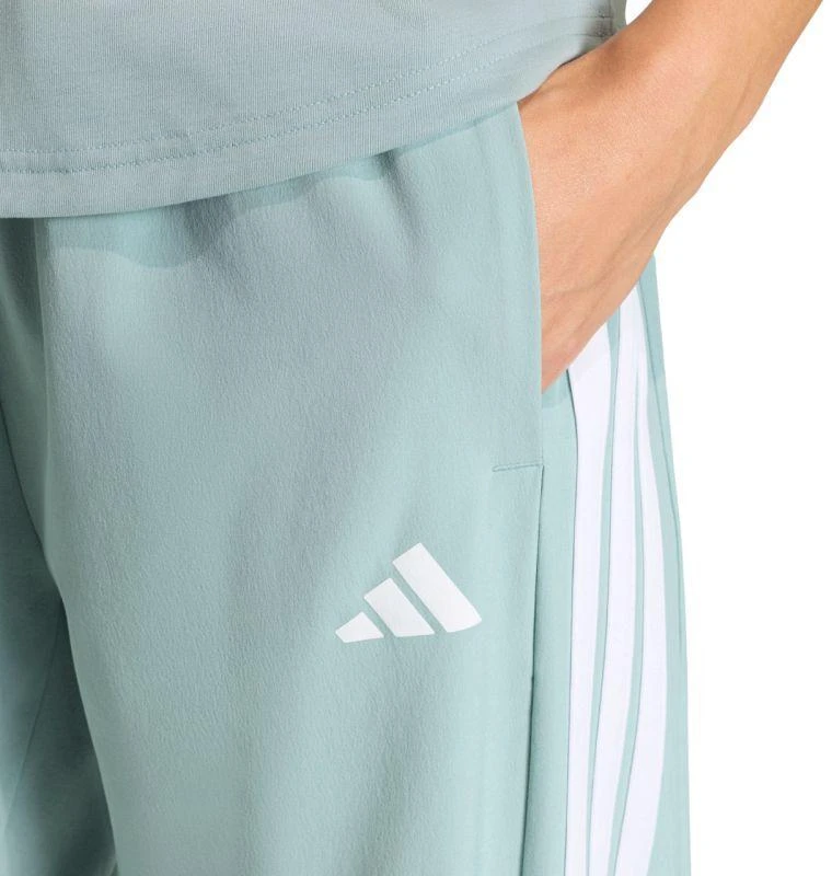 adidas Workout Essentials 3-Stripes austos moteriškos kelnės, mėtų spalvos, KC5494