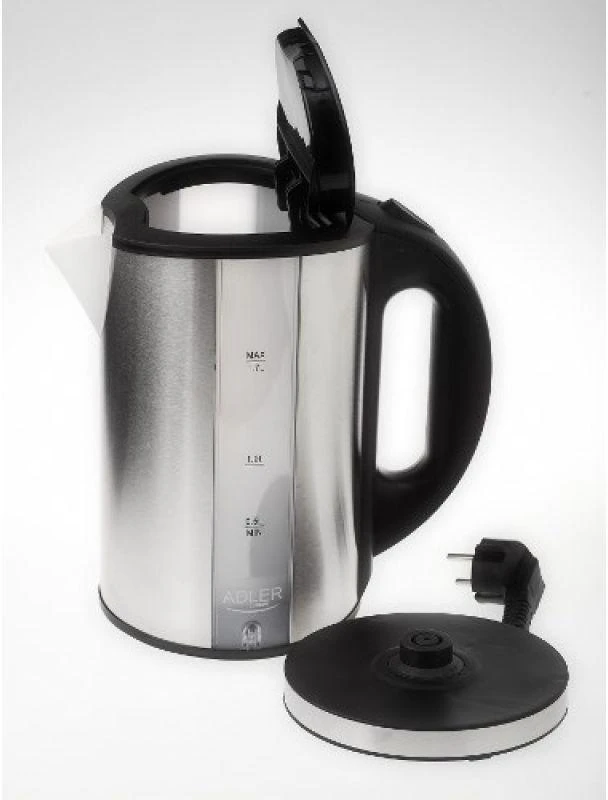 Adler | Virdulys | AD 1216 | Standard | 2000 W | 1.7 L | Nerūdijantis plienas | 360° rotational base