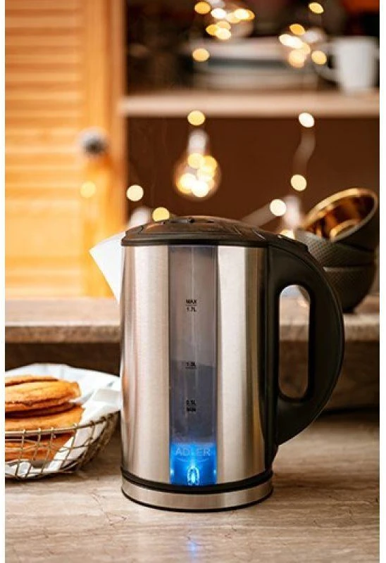 Adler | Virdulys | AD 1216 | Standard | 2000 W | 1.7 L | Nerūdijantis plienas | 360° rotational base