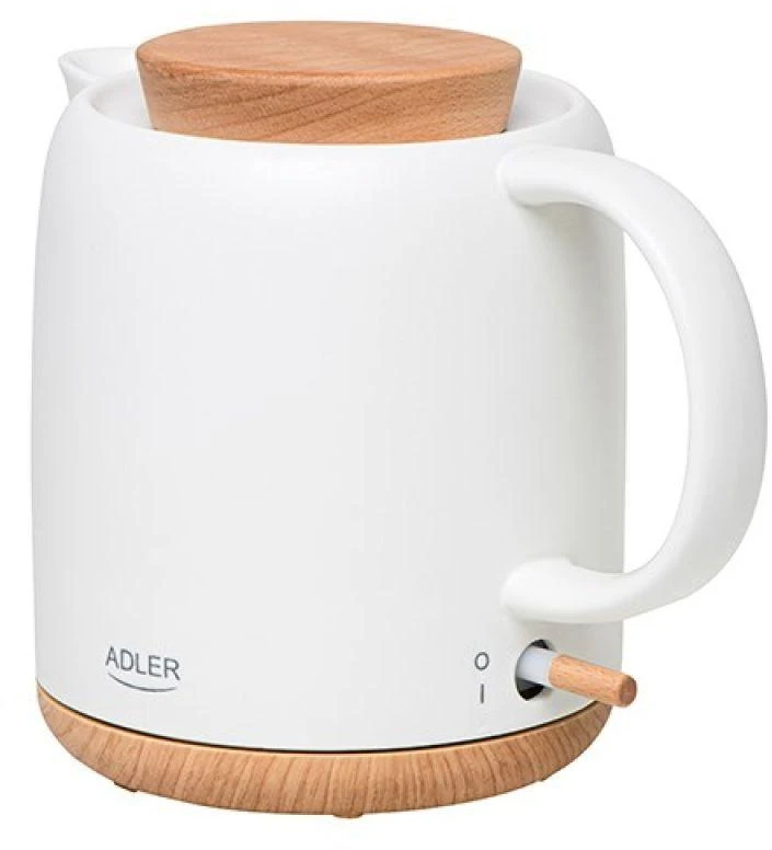 Adler Electric Virdulys | 1304 m. AD | Elektrinis | 1200 W | 1 L | Keramika | 360° sukamasis pagrindas | Baltas