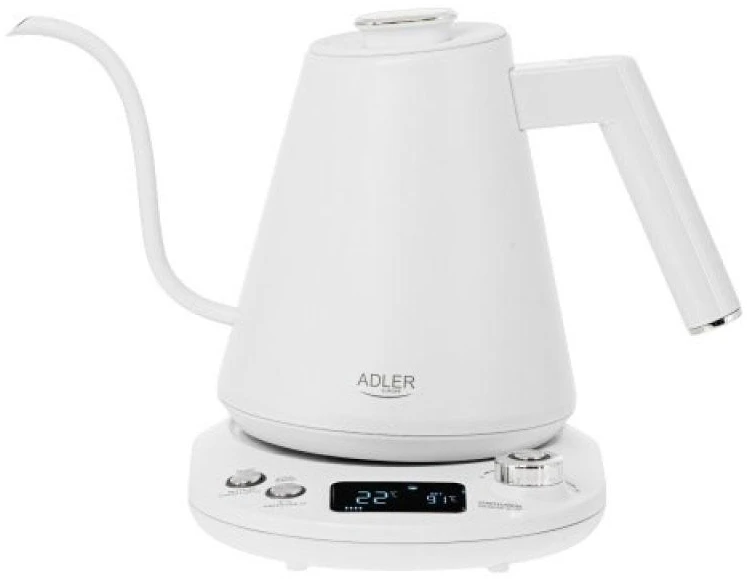 Virdulys Adler AD-1349W su ilgu snapeliu ir temp. reguliavimu, Baltas