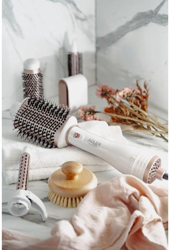 Adler | Plaukų formuotojas 5 viename | AD 2027 | 1200 W | Pearl Baltas/Rose Gold