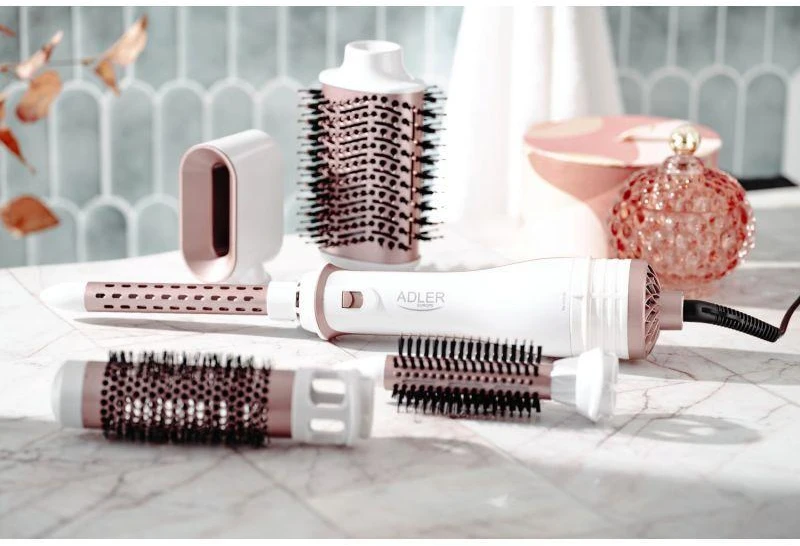 Adler | Plaukų formuotojas 5 viename | AD 2027 | 1200 W | Pearl Baltas/Rose Gold