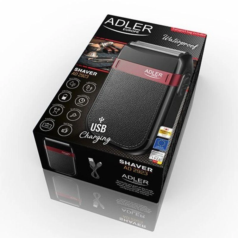 Barzdaskutė Adler | Shaver | AD 2923 | Operating time (max) 45 min | NiMH | Juodas