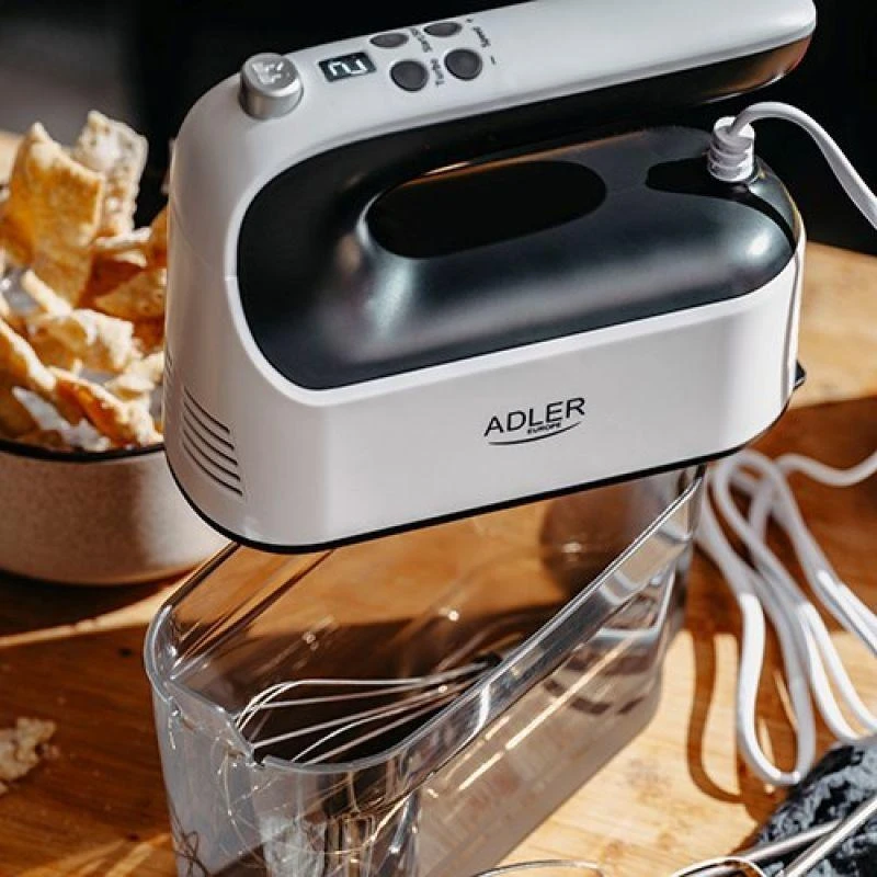 Plakiklis Adler Hand Mixer | AD 4229 | Hand Mixer | 600 W | Greičių skaičius 9 | Turbo mode | Juodas/Baltas