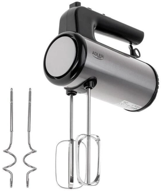 Plakiklis Adler Hand mixer | AD 4232 | Hand Mixer | 900 W | Greičių skaičius 5 | Turbo mode | Juodas/Stainless Steel