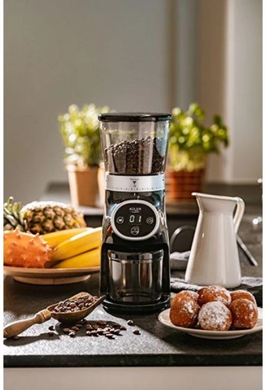 Kavamalė Adler | Kavos malūnėlis | AD 4450 Burr | 300 W | Kavos pupelių talpa 300g | Puodelių skaičius 1-10 vnt(s) | Juodas