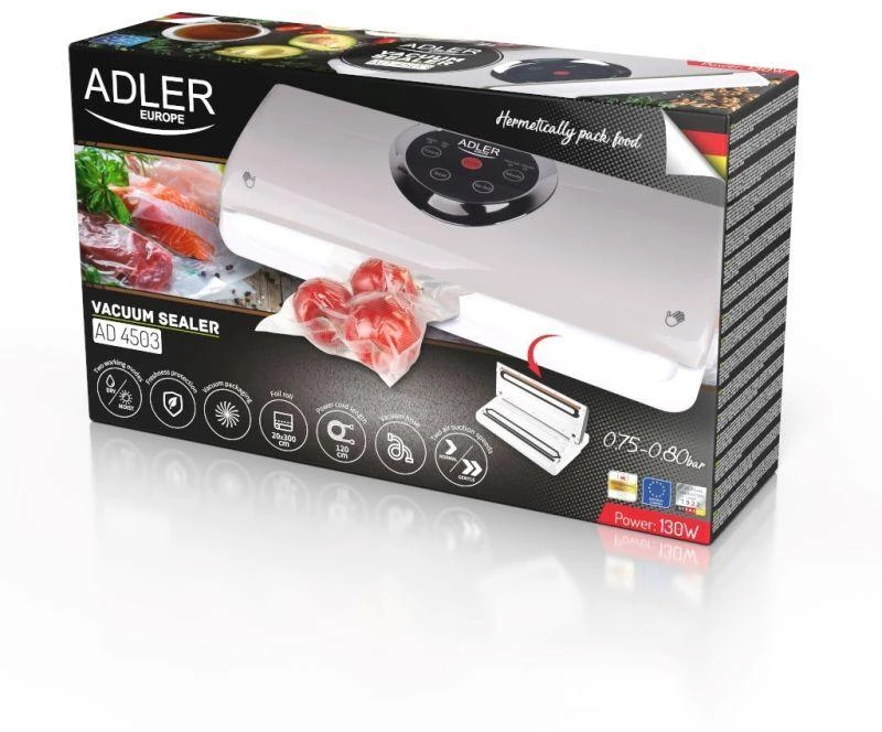 Adler | Vacuum Sealer | AD 4503 | Power 130 W | Baltas