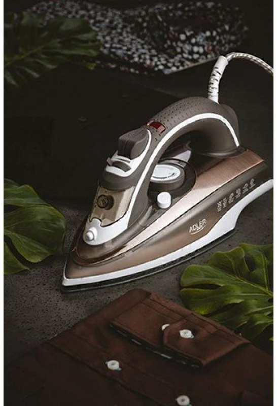 Adler | Lygintuvas | AD 5030 | Garų lygintuvas | 3000 W | Vanduo tank capacity 310 ml | Continuous steam 20 g/min | Brown