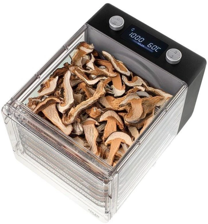 Adler | Maisto džiovyklė | AD 6660 | Galia 600 W | Dėklių skaičius 6 | Integruotas laikmatis | Juodas