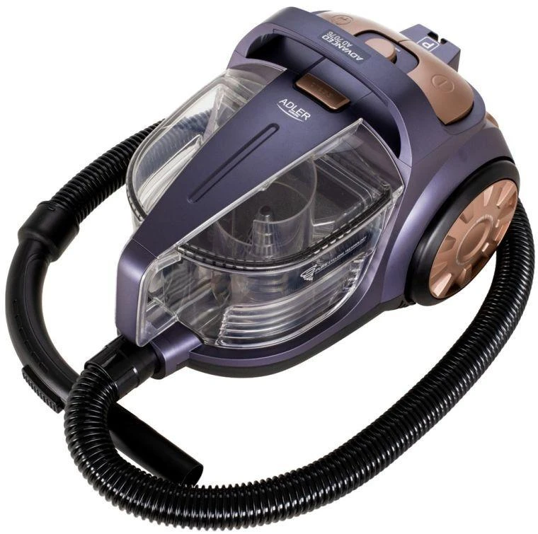 „Adler Cyclone“ dulkių siurblys | AD 7076 | Be maišelio | Galia 3000 W | Dulkių talpa 3,5 l | Violetinis