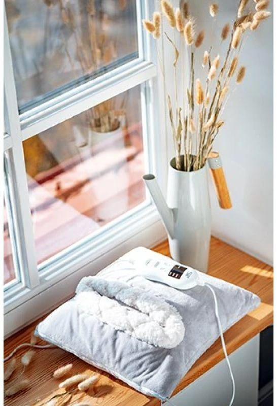 Adler | Blanket Elektrinė šildyklė | AD 7412 | Number of heating levels 8 | Number of persons 1 | Washable | Soft fleece | 80 W | Pilkas