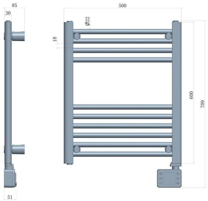 Adler LED elektrinis vonios kambario radiatorius | AD 7823 | Radiatorius | 400 W | Baltas | IP24