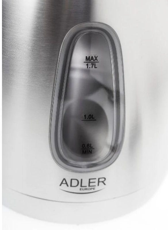 Adler | Virdulys | AD 1223 | Standard | 2200 W | 1.7 L | Nerūdijantis plienas | 360° rotational base | Nerūdijantis plienas