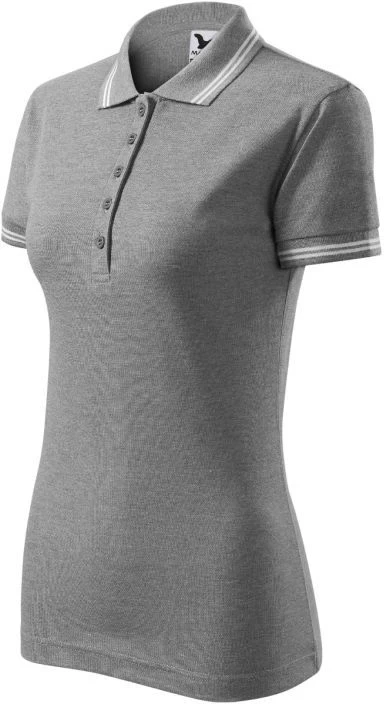 Adler Urban W MLI-22012 Marškinėliai Polo Tamsiai Pilka Melange